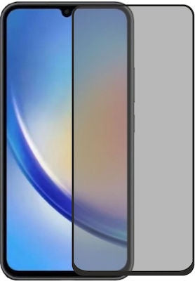 Full Glue Privacy Tempered Glass 3D for Samsung Galaxy A34 black frame
