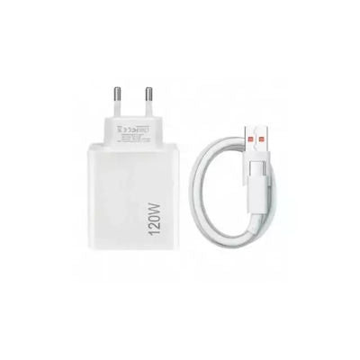 Xiaomi Φορτιστής με Θύρα USB-A και Καλώδιο USB-C 120W Λευκός (MDY-14-EE Bulk)