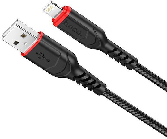 Hoco USB-A to Lightning Cable Μαύρο 3m