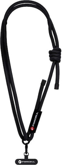 Forcell Λουράκι Λαιμού για Κινητά Μαύρο