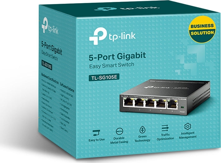 TP-LINK TL-SG105E v5 Unmanaged L2 Switch με 5 Θύρες Gigabit (1Gbps) Ethernet