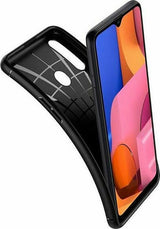 Spigen Rugged Armor Back Cover Μαύρο (Galaxy A20s)
