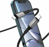 XO NB-Q180A Braided USB-C to Lightning Cable 20W Μαύρο 1m (16.005.0120)