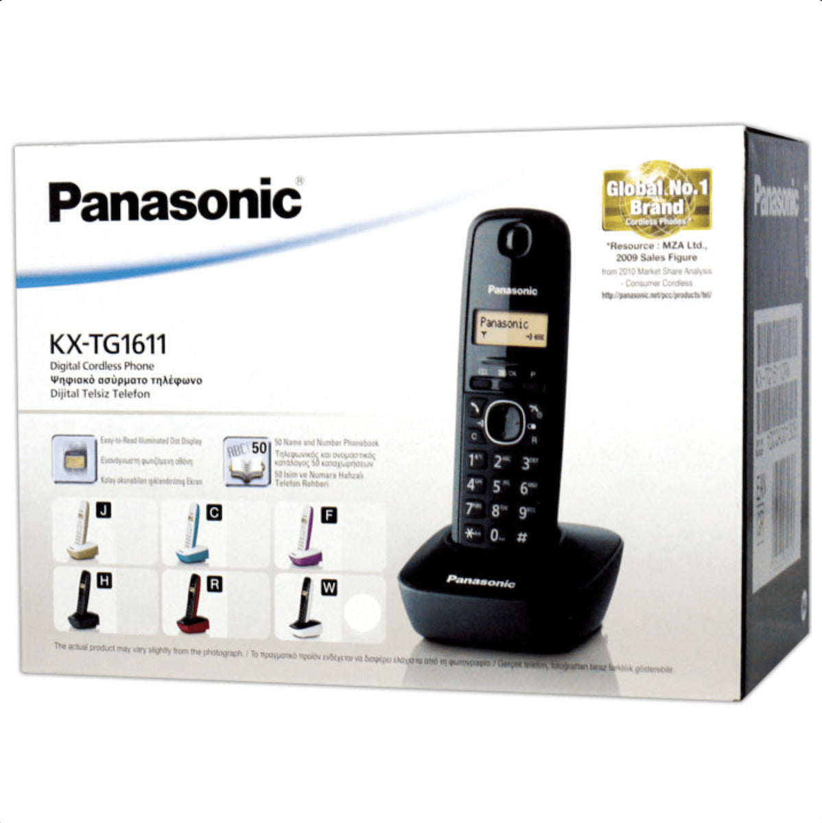 Panasonic KX-TG1611 Ασύρματο Τηλέφωνο με Ελληνικό Μενού Μαύρο