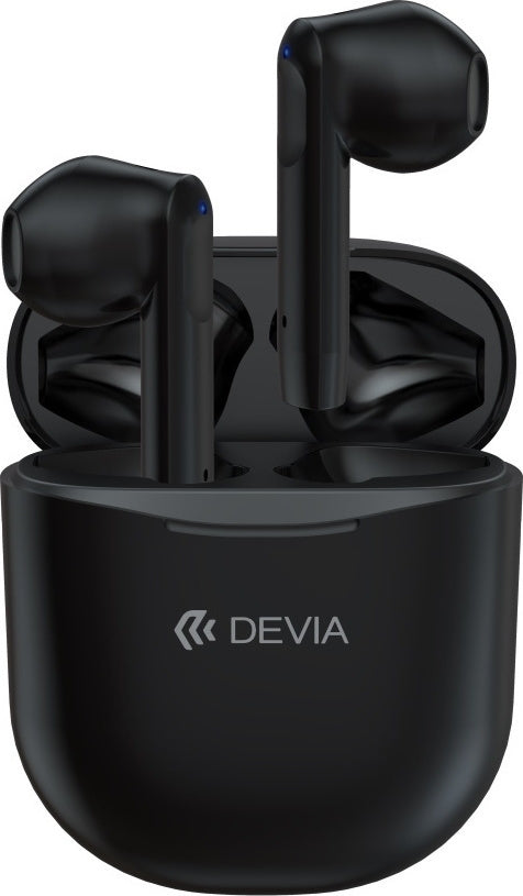 Devia Joy A10 Earbud Bluetooth Handsfree Ακουστικά με Θήκη Φόρτισης Μαύρα