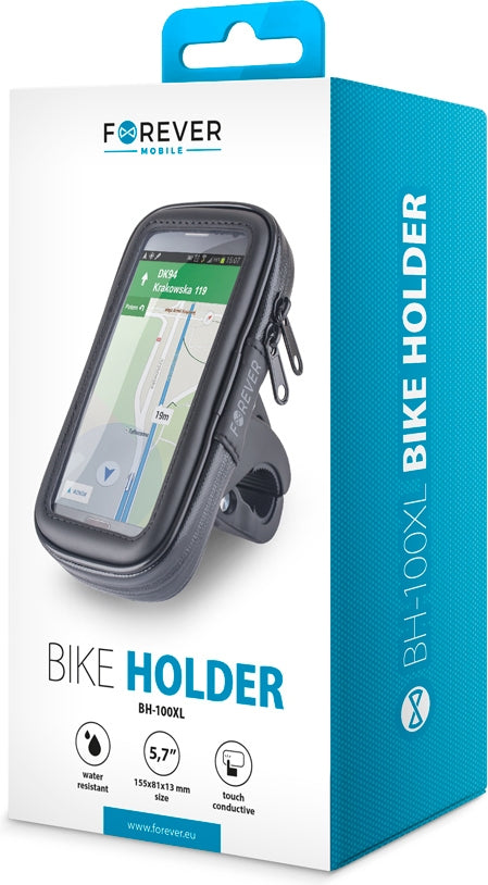 Forever Βάση Κινητού Μοτοσυκλέτας με Αδιάβροχη Θήκη για το Τιμόνι έως 6.5"