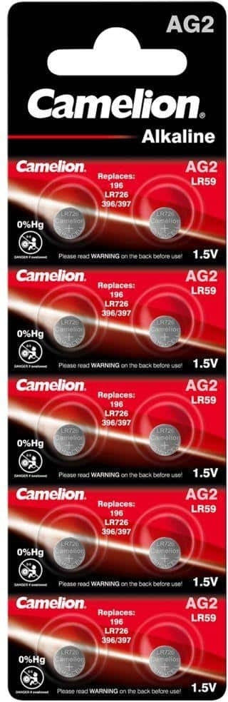 Camelion AG2 Αλκαλικές Μπαταρίες Ρολογιών LR59 1.5V 10τμχ