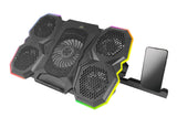 Esperanza Breva Cooling Pad για Laptop έως 17" με 5 Ανεμιστήρες και Φωτισμό
