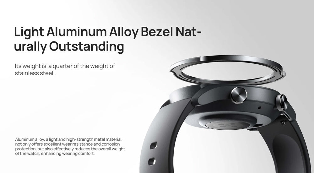 Mibro A3 Aluminium 45mm Smartwatch με Παλμογράφο (Μαύρο)