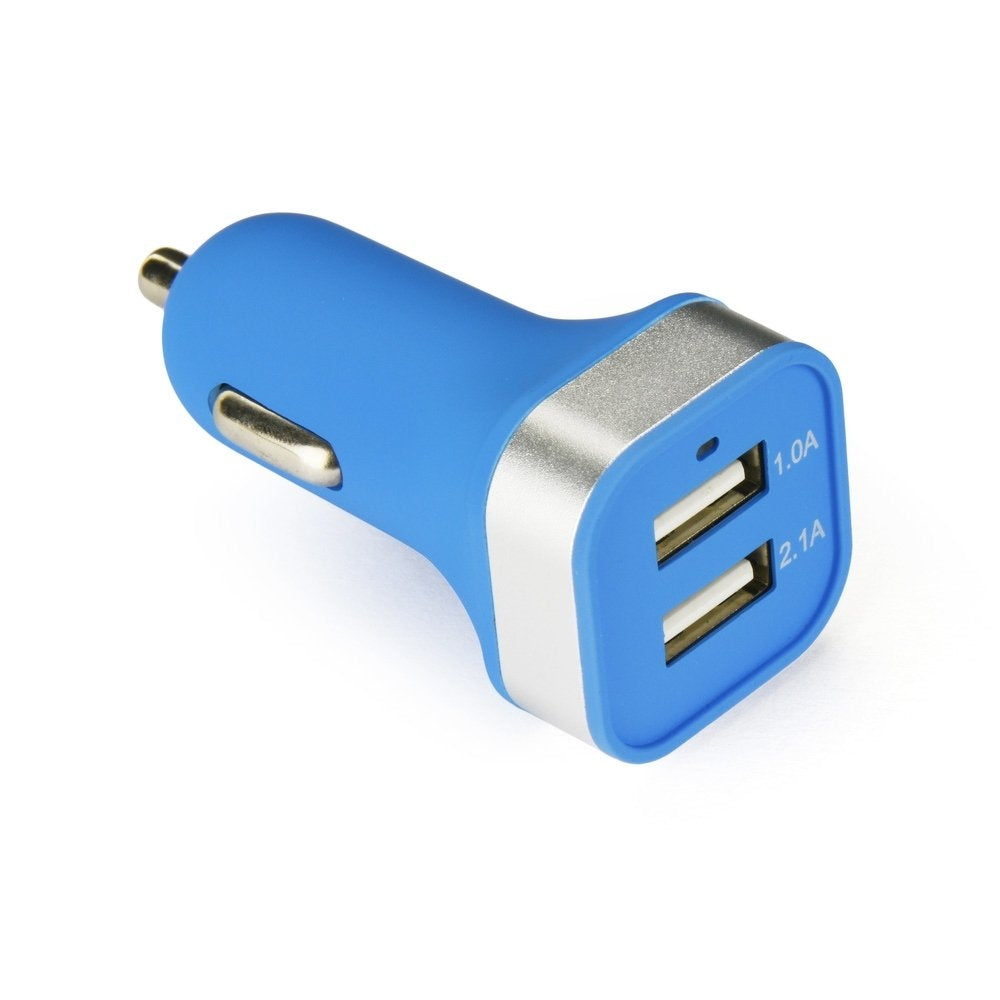 Φορτιστής Αυτοκινήτου Dual Car charger 3.1A Blue Συνολικής Έντασης 3.1A μαζί με Καλώδιο και
