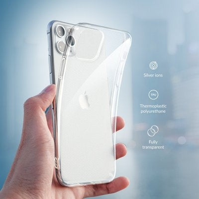 Forcell Antibacterial Back Cover Σιλικόνης Διάφανο (iPhone X / Xs)