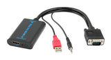 Powertech 3.5mm / USB-A / VGA male - HDMI female (CAB-H070)