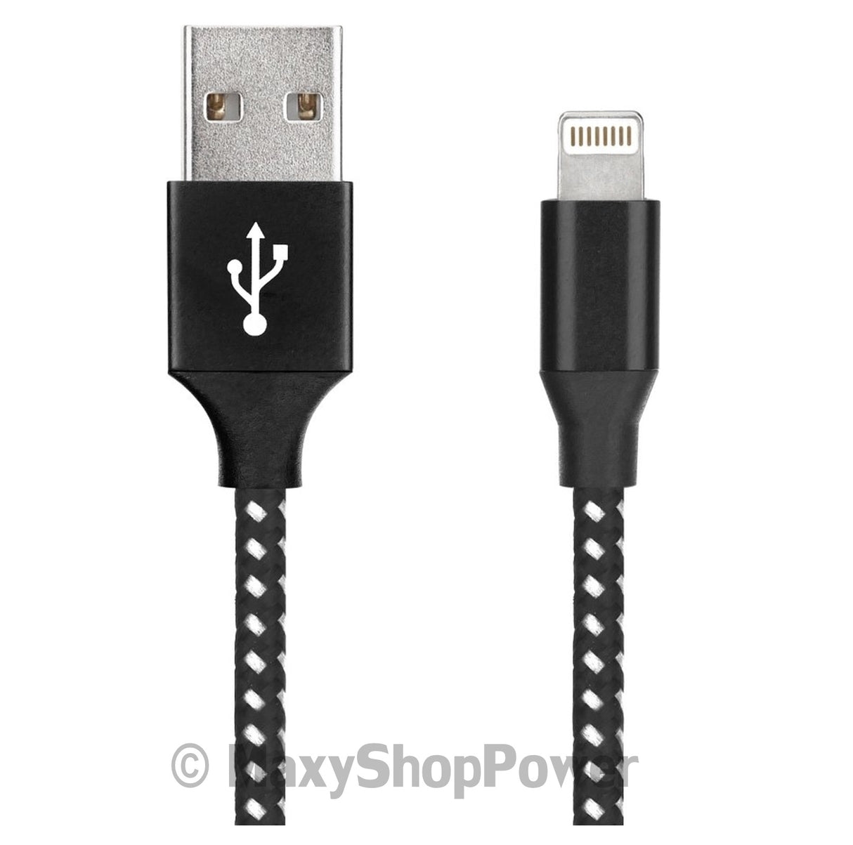Braided USB to Lightning Cable Μαύρο 1m