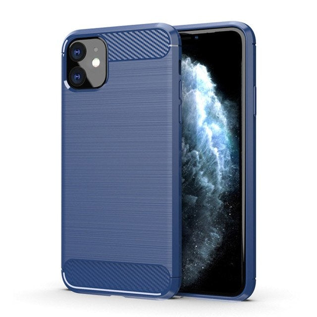 Carbon Back Cover Μπλε (iPhone 11 Pro)