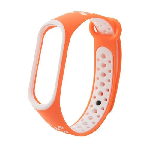 Hurtel Dots Λουράκι Σιλικόνης Orange / White (Mi Band 3/Mi Smart Band 4)