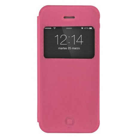 4-OK Book Window για Apple Iphone 5/5S Pink