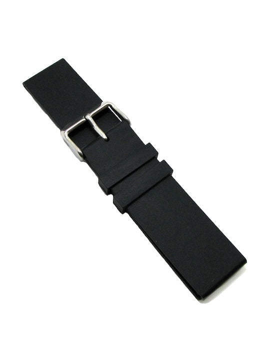 Tzevelion S05 Καουτσούκ Λουράκι Μαύρο 22mm