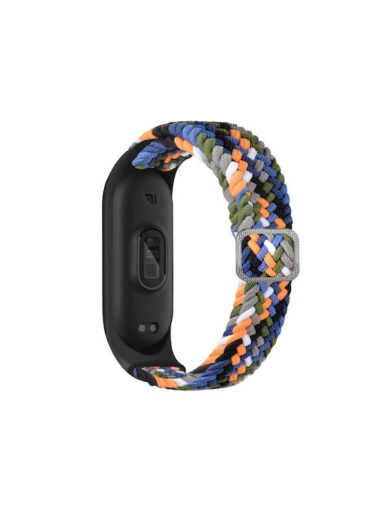 Hurtel Fabric Λουράκι Υφασμάτινο Braided Blue / Orange / Grey (Mi Smart Band 5/Mi Smart Band 6)