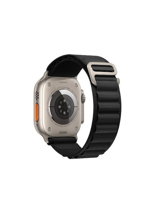 Λουράκι Μαύρο (Apple Watch 42/44/45/49mm)