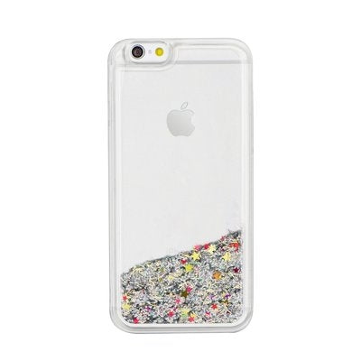 Forcell Liquid Glitter Sand & Stars TPU Case Θήκη με Χρυσόσκονη Silver IPHONE 5/5S/SE