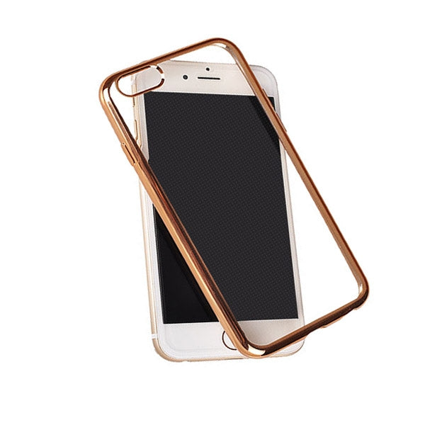 Θήκη TPU Για Samsung J320 Galaxy J3 2016 Διάφανη με Χρυσό Περιμετρικό