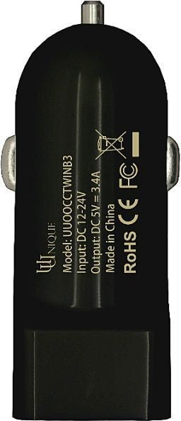 UUnique London Φορτιστής Αυτοκινήτου Συνολικής Έντασης 3.4A με Θύρες: 2xUSB