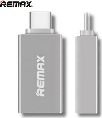 Remax Μετατροπέας USB-C male σε USB-A female Silver Ασημί (RA-OTG1)