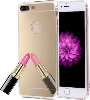 Forcell Mirror Back Cover Σιλικόνης Χρυσό (iPhone 8/7)