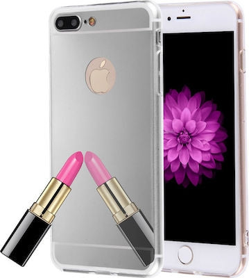 Forcell Forcell Back Cover Σιλικόνης Silver (iPhone 8/7 Plus)