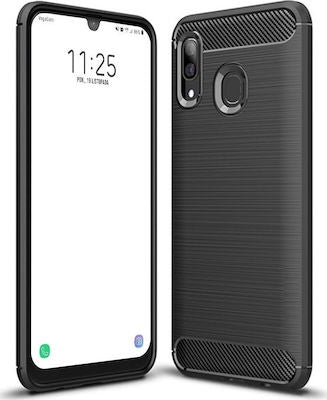 Carbon Back Cover Σιλικόνης Μαύρο (Galaxy A20e)
