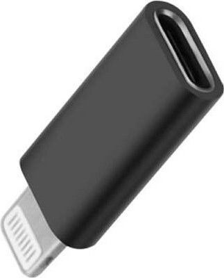 Μετατροπέας Lightning male σε USB-C female Black