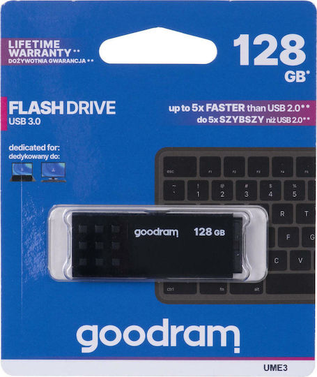GoodRAM UME3 128GB USB 3.0 Stick Μαύρο