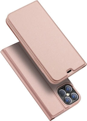 Dux Ducis Skin Pro Book Δερματίνης Ροζ Χρυσό (iPhone 12 Pro Max)