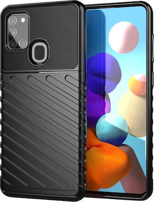 Thunder Back Cover Πλαστικό Μαύρο (Galaxy A21s)
