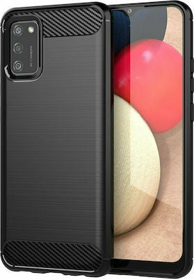 Carbon Back Cover Σιλικόνης Μαύρο (Galaxy A02s)