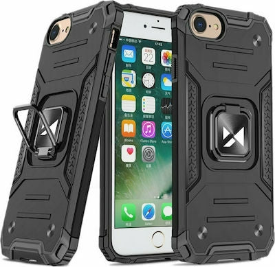 Wozinsky Ring Armor Back Cover Πλαστικό / Σιλικόνης Μαύρο (iPhone SE 2020/8/7)