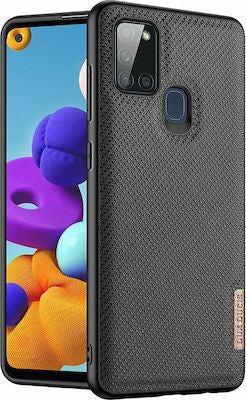 Dux Ducis Fino Back Cover Σιλικόνης / Υφασμάτινο Μαύρο (Galaxy A21s)