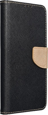Fancy Wallet Δερματίνης Black/Gold (Redmi 9A)