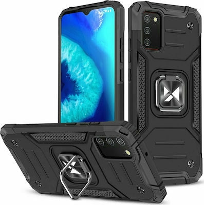 Wozinsky Ring Armor Back Cover Πλαστικό Μαύρο (Galaxy A02s)