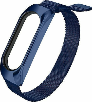 Hurtel Λουράκι Μεταλλικό Μπλε (Mi Smart Band 5/Mi Smart Band 6)