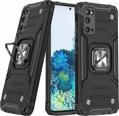 Wozinsky Ring Armor Back Cover Πλαστικό Σιλικόνης Μαύρο (Galaxy S20)