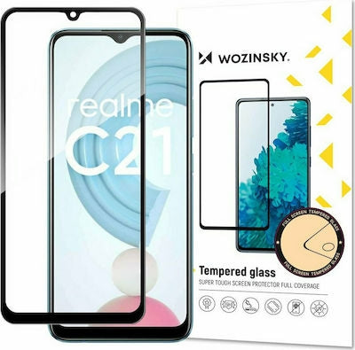 Wozinsky Case Friendly Full Glue Full Face Tempered Glass Black (Realme C21)