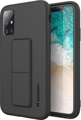 Wozinsky Kickstand Flexible Back Cover Σιλικόνης Μαύρο (Galaxy A51)
