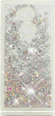 Forcell Liquid Glitter Sand & Stars TPU Case Θήκη με Χρυσόσκονη Silver SONY XA2