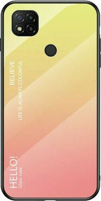 Hurtel Gradient Glass Back Cover Πλαστικό Ροζ (Redmi 9C)