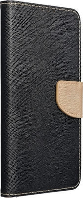 Fancy Wallet Δερματίνης Μαύρο/Χρυσό (Galaxy A22 4G)
