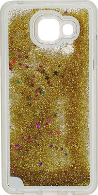 Forcell Liquid Glitter Sand & Stars TPU Case Θήκη με Χρυσόσκονη Gold SAMSUNG Galaxy A3 2017
