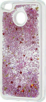 Forcell Liquid Glitter Sand & Stars Back Cover Σιλικόνης Ροζ (Huawei P9 Lite Mini)