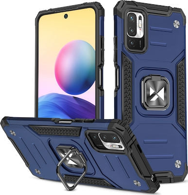 Wozinsky Ring Armor Kickstand Back Cover Πλαστικό Μπλε (Redmi Note 10 5G / Poco M3 Pro)