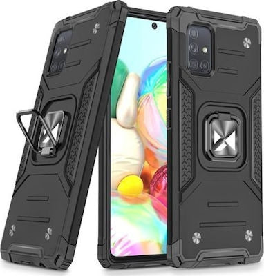 Wozinsky Ring Armor Kickstand Back Cover Πλαστικό Μαύρο (Galaxy A51)